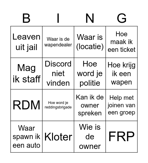 Bingo Card