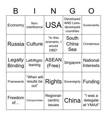 Secret Conference Bingo Card