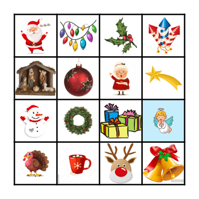 Kerst Bingo Card