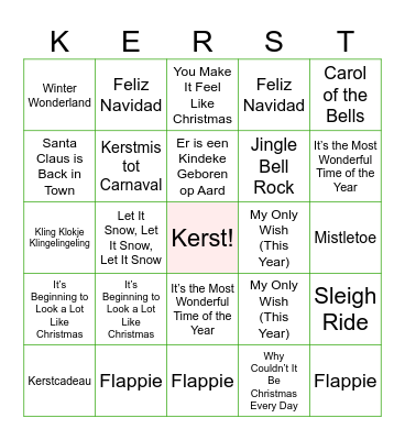 Kerstbingo Rosalie Bingo Card