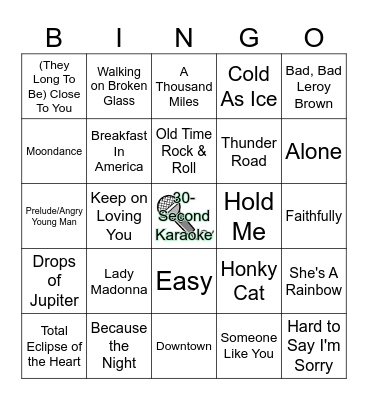 Keys to a Good Time (Pianos Rock) Bingo Card