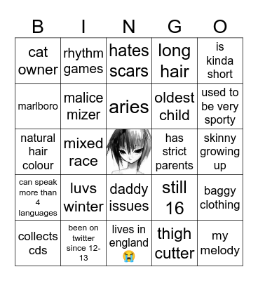 Chi Bingo Card
