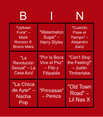 Navidad 2024 Bingo Card