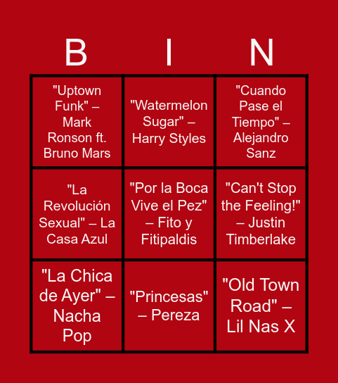 Navidad 2024 Bingo Card