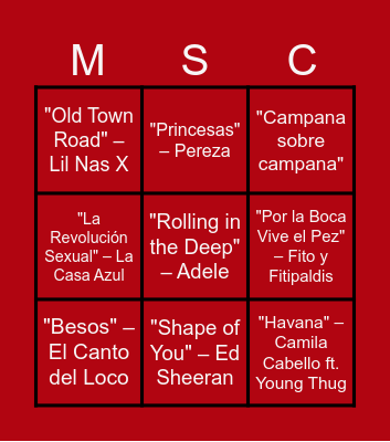 Navidad 2024 Bingo Card