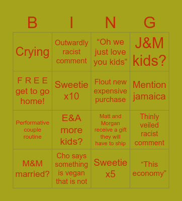 BING-CHO Bingo Card