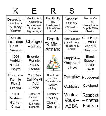 MUZIEKBINGO MIA & EUGENE Bingo Card