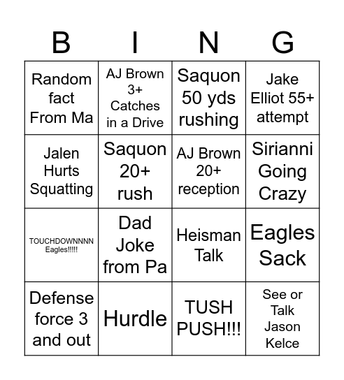 Birds Bingo Card