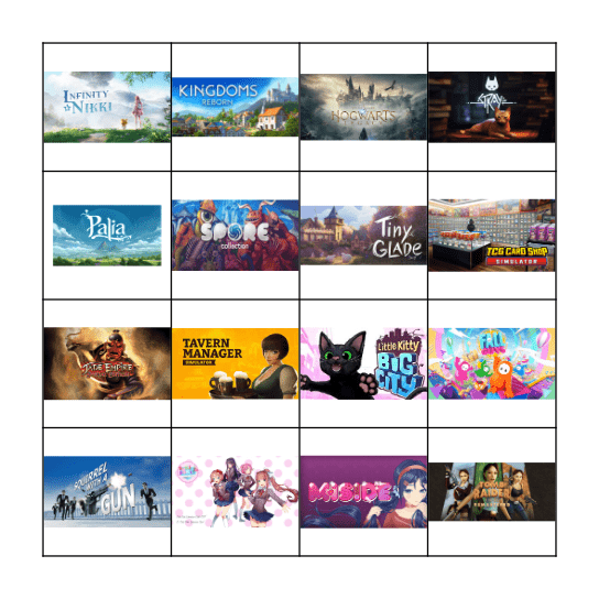 Foxy's Xmas Game Bingo! Bingo Card