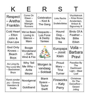 MUZIEKBINGO LOET Bingo Card