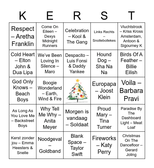 MUZIEKBINGO LOET Bingo Card