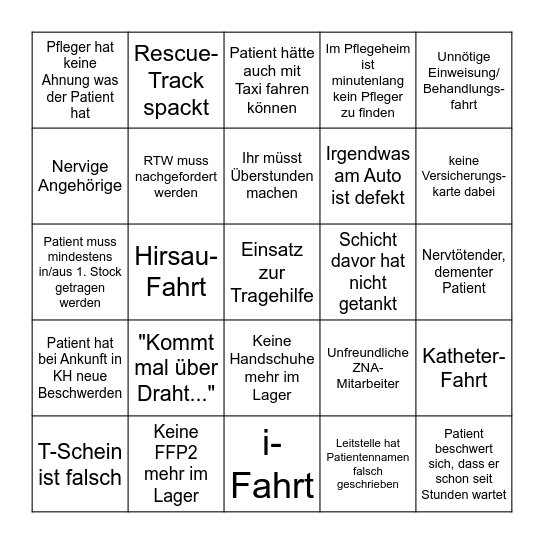 KTW Bullshit Bingo!!! Bingo Card