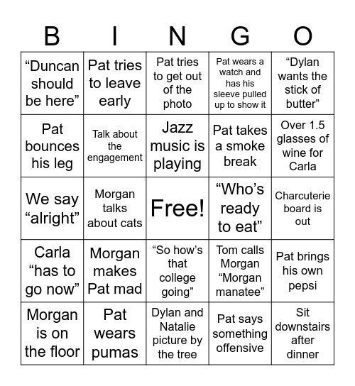 Christmas 2024 Bingo Card