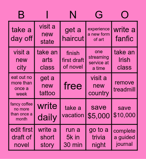 2025 BINGO Card