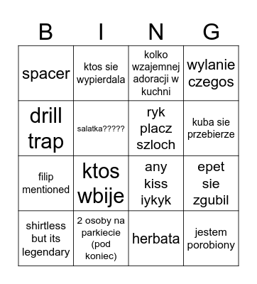 sylwester fire emoji Bingo Card
