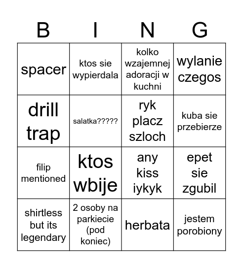 sylwester fire emoji Bingo Card