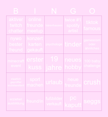 SANAS 2025 BINGO Card