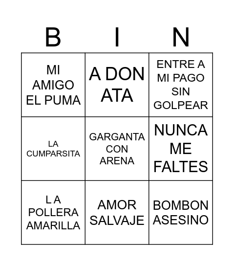 Bingo Navideño Bingo Card