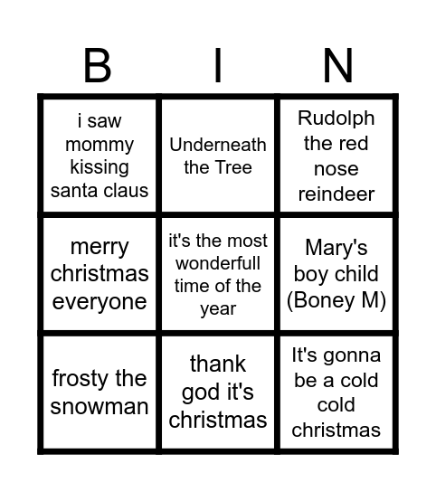 Christmas bingo Baveld 2024 Bingo Card