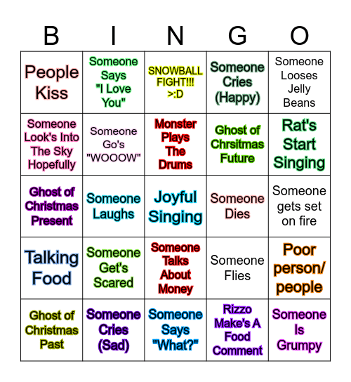 Muppet's Christmas Carol BINGO!!! :D Bingo Card