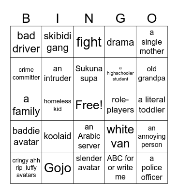 brookhaven bingo Card
