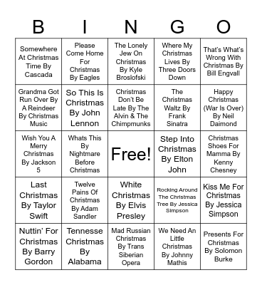 Christmas Bingo #2 Bingo Card