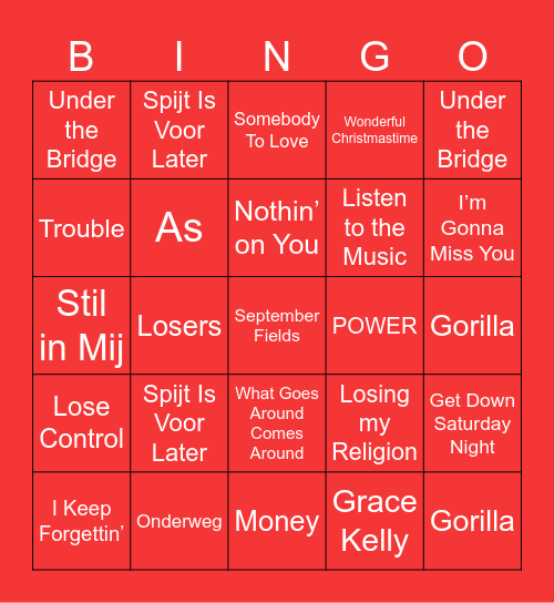 Kerst Bingo! Bingo Card
