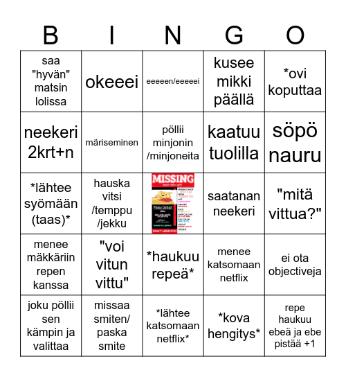 EBE Bingo Card