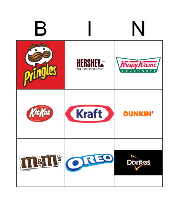 Untitled Food logo Bingo Card