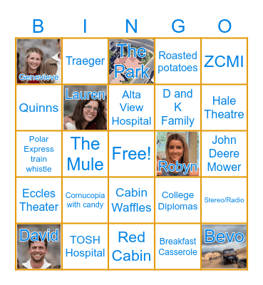 Timmins Bingo Card