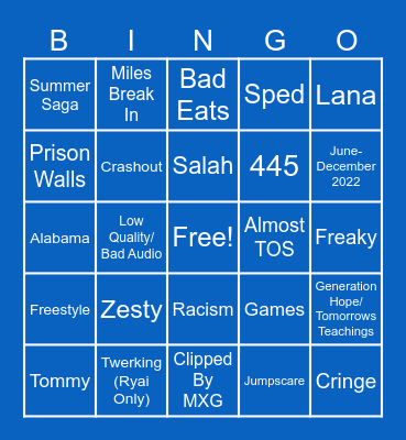 Blueryai Clip Bingo Card