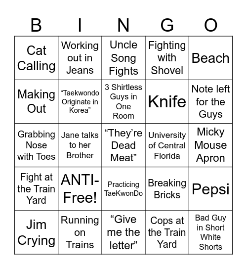 Miami Connection - Round 2 Bingo Card