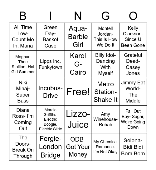 Radio Bingo 3 Lines Bingo Card