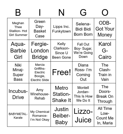 Radio Bingo 3 Lines Bingo Card
