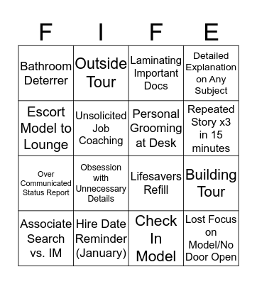 Barney Fife BINGO! Bingo Card