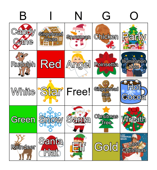 Christmas Bingo Card