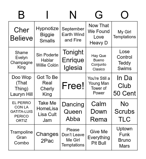 CHRISTMAS RADIO Bingo Card