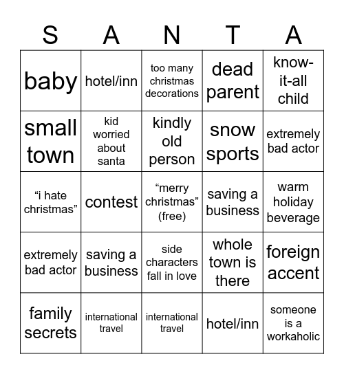 crimsas Bingo Card