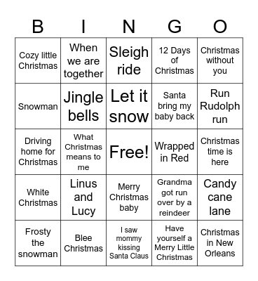 Christmas Party 2024 Bingo Card