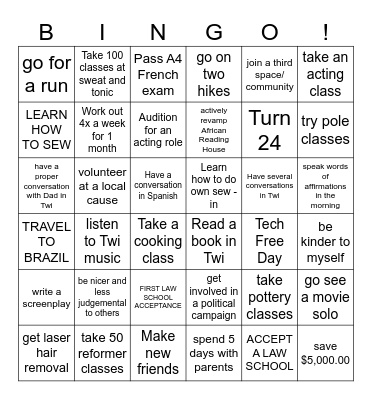 2025 BINGO Card
