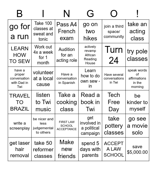 2025 BINGO Card