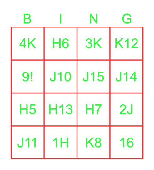 RAGE-MAS FORTNITE BINGO Card