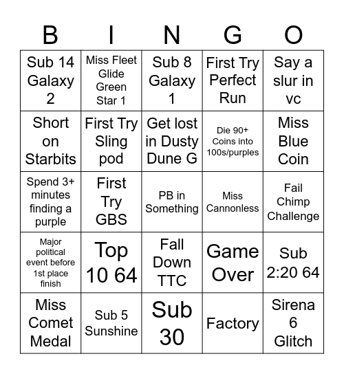 December 2024 602 Bingo Card