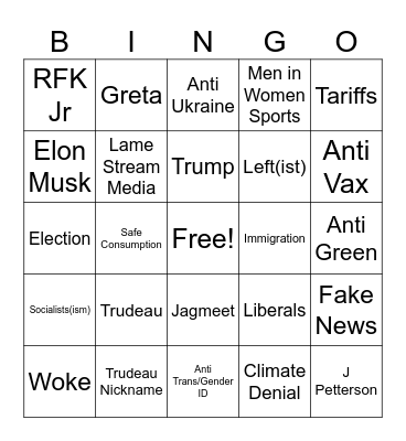 Murray XMas Bingo Card