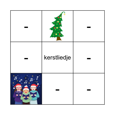 Kerst bingo Card