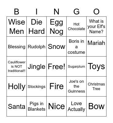 Christmas Bingo Card