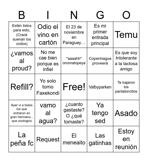 La peña FC Navideña Bingo Card