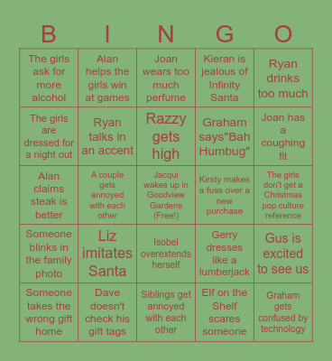 Christmas 2024 Bingo Card
