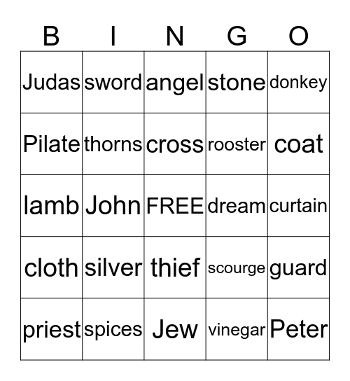 Easter Remembered Bingo Card