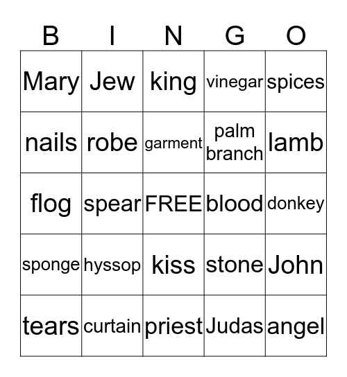 Easter Remembered Bingo Card